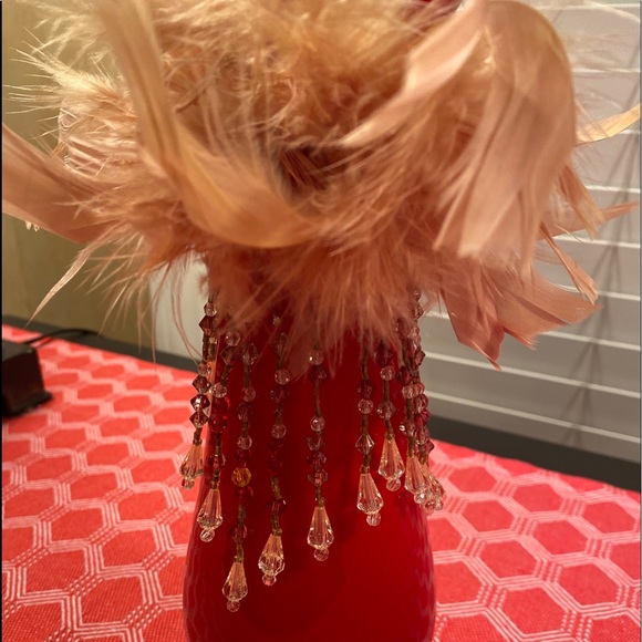 Feathers and Beading Wine bottle adornment - Picture 13 of 16